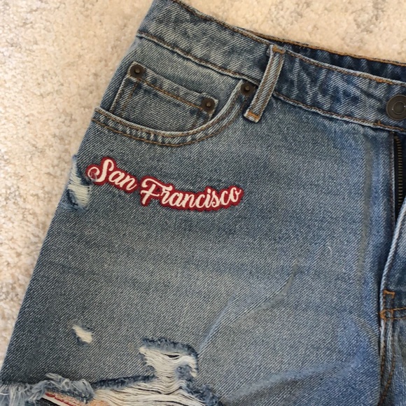 NWT NFL San Francisco 49ers Denim Shorts 🏈 - Picture 7 of 12